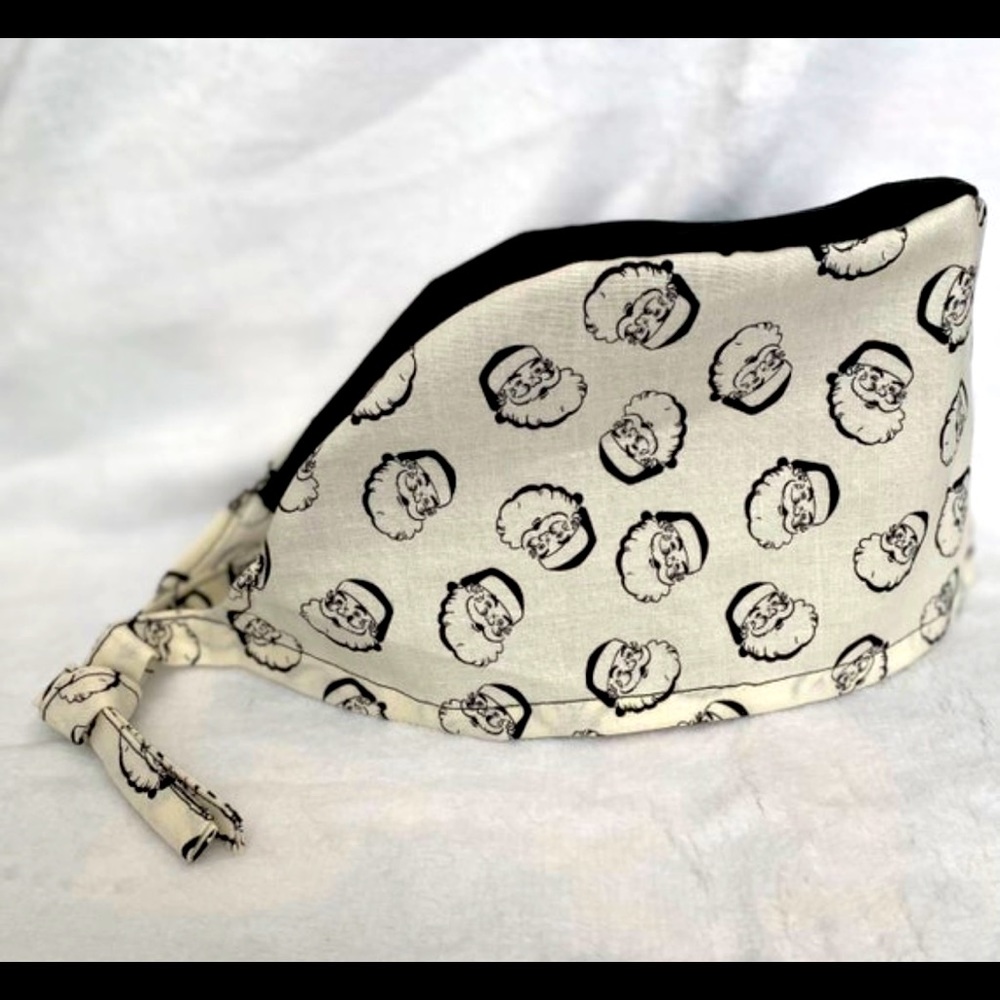 Surgical Scrub Cap Vintage Santa